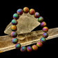 Peacock Rainbow Druzy Agate Bracelet – Titanium Coated 10mm Beads | Stretch Fit | Iridescent Statement Jewelry