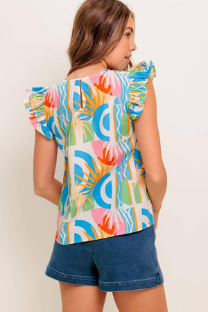 VACATION STATE OF MIND WOVEN TOP
