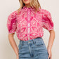 PRECIOUS HEART WOVEN TOP
