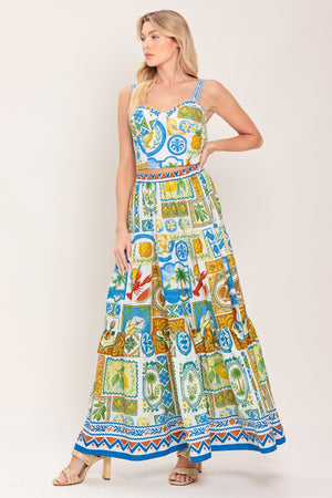 SICILIAN SUMMER WOVEN CROP TOP