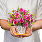Orchid Flower Bouquet Pop-Up Card with Keepsake