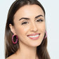 Stripe Painted INSTYLE Lucite Hoop Earrings