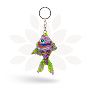 Fish Seed Bead Keychain | Hand Beaded Fair Trade Keychain - Guatemala
