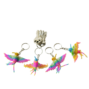 Baby Hummingbird Seed Bead Key Chain - Mexico