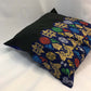 Handwoven Ikat Pillow Cover, Black and Blue. Cover Only with No Insert. 20" x 20", Cushion