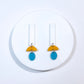 Color Block Geometric Stick Earrings