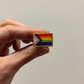 Progress Pride Flag Pin | LGBTQ Rainbow Flag Gold and Enamel Pin Brooch