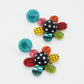 Vibrant Garden of Color Flower Earrings