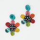 Vibrant Garden of Color Flower Earrings
