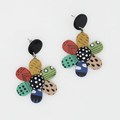 Garden of Color Flower Earring