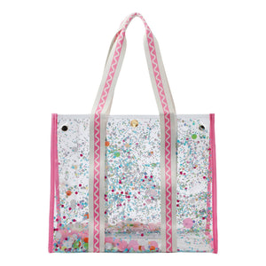Confetti-filled Clear Vinyl Tote Bag
