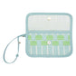 Blue Lattice Oversized Tote with Wallet