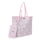 Petals & Plumes Oversized Tote Bag with Wallet