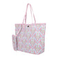 Petals & Plumes Oversized Tote Bag with Wallet