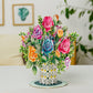 Roses and Succulent Oversized Pop Up Card with Keepsake