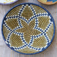 Lillian African Basket Collection, Blue, Tan, Gold, from Rwanda, Set of 3