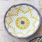 Lillian African Basket Collection, Blue, Tan, Gold, from Rwanda, Set of 3