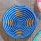 Lizzie African Basket Collection, Teal, Pink, Blue, from Rwanda, Set of 3