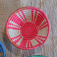 Lizzie African Basket Collection, Teal, Pink, Blue, from Rwanda, Set of 3