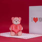 I Love U Bear Pop Up Card - 5" x 7"