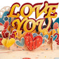 Love You Pop Up Card