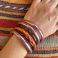 Luxe Thai Buddhist Temple Bracelets, Mantra Bangle, Kumlai, Two Tone