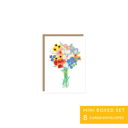 WILDFLOWER BOUQUET-Mini Boxed Set of 8 cards