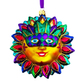 Mardi Gras Sun Glass Ornament (MR)