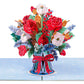 HugePop Joyous Flower Bouquet Pop Up Christmas Card