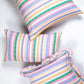 Maxine Ruffle Rainbow Stripe Pillow