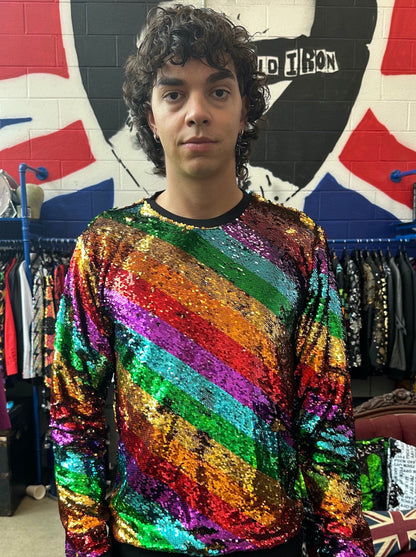 Any Old Iron Mens Golden Rainbow Sweatshirt