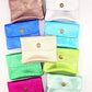 Metallic Italian Leather Coin Purse, 3 Compartments, Zipper Pocket