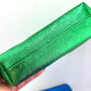 Metallic Italian Leather Zipper Pouch, Purse, 8" Soft Real Leather, Assorted Colors