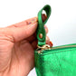 Metallic Italian Leather Zipper Pouch, Purse, 8" Soft Real Leather, Assorted Colors