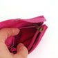 Metallic Italian Leather Coin Purse, 3 Compartments, Zipper Pocket