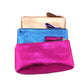 Midi Metallic Italian Leather Zipper Pouch, Purse, 7.5" Soft Real Leather, Assorted Colors