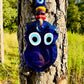 Mini Owl Shape Wall Hanging Evil Eye with Wood Beads Nazar Boncuk Mal De Ojo, Modern Boho Style Home Decor, Turkish Gift, Valentine's Day