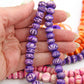 Mixed Party Bright Bone Beads: Hand Carved Assortment, Pink, Orange, Purple, 10-12mm