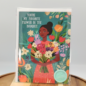Celebrate Her Unique Beauty with "Favorite Flower" Greeting Card