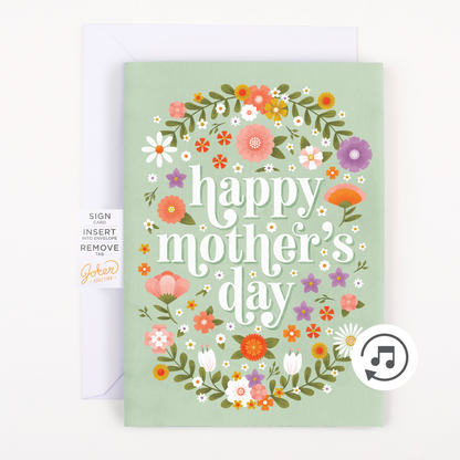 Endless Baby Cry Mother's Day Card with Glitter