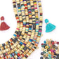 Tussy Mussy Heishi Natural Spacer Beads: 6x2mm Multi Colored Discs
