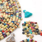 Tussy Mussy Heishi Natural Spacer Beads: 6x2mm Multi Colored Discs