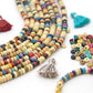 Tussy Mussy Heishi Natural Spacer Beads: 6x2mm Multi Colored Discs