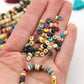 Tussy Mussy Heishi Natural Spacer Beads: 6x2mm Multi Colored Discs