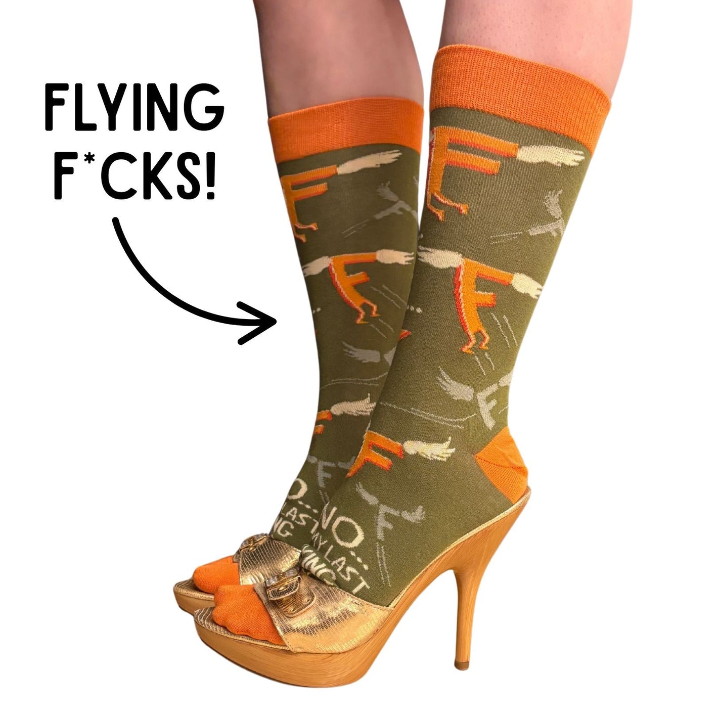 My Last Flying F@#* Socks | Colorful Novelty Unisex Socks | Gift for Her