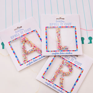Confetti Letter Stickers - Adhesive Patches