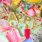 Happy Birthday Gold Shimmer Banner (Reusable Garland)