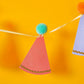 Pom Pom Party Hats Reusable Party Garland