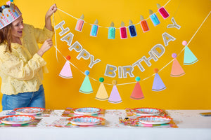 Happy Birthday Gold Shimmer Banner (Reusable Garland)