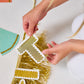 Customizable Gold Fringe Reusable Party Banner